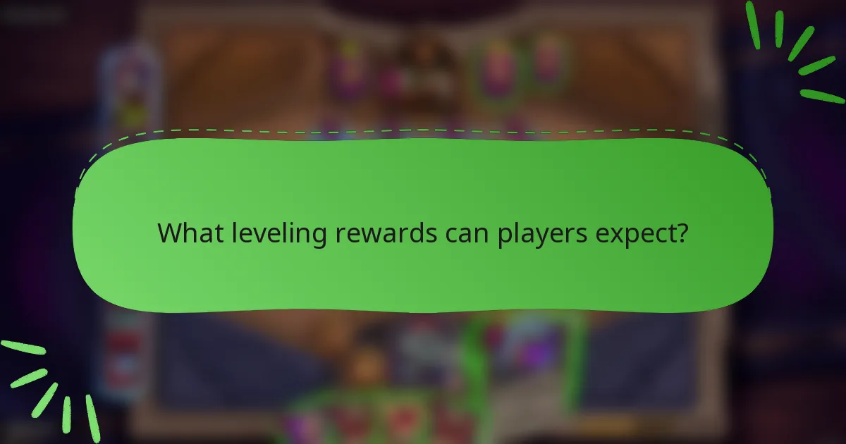 What leveling rewards can players expect?