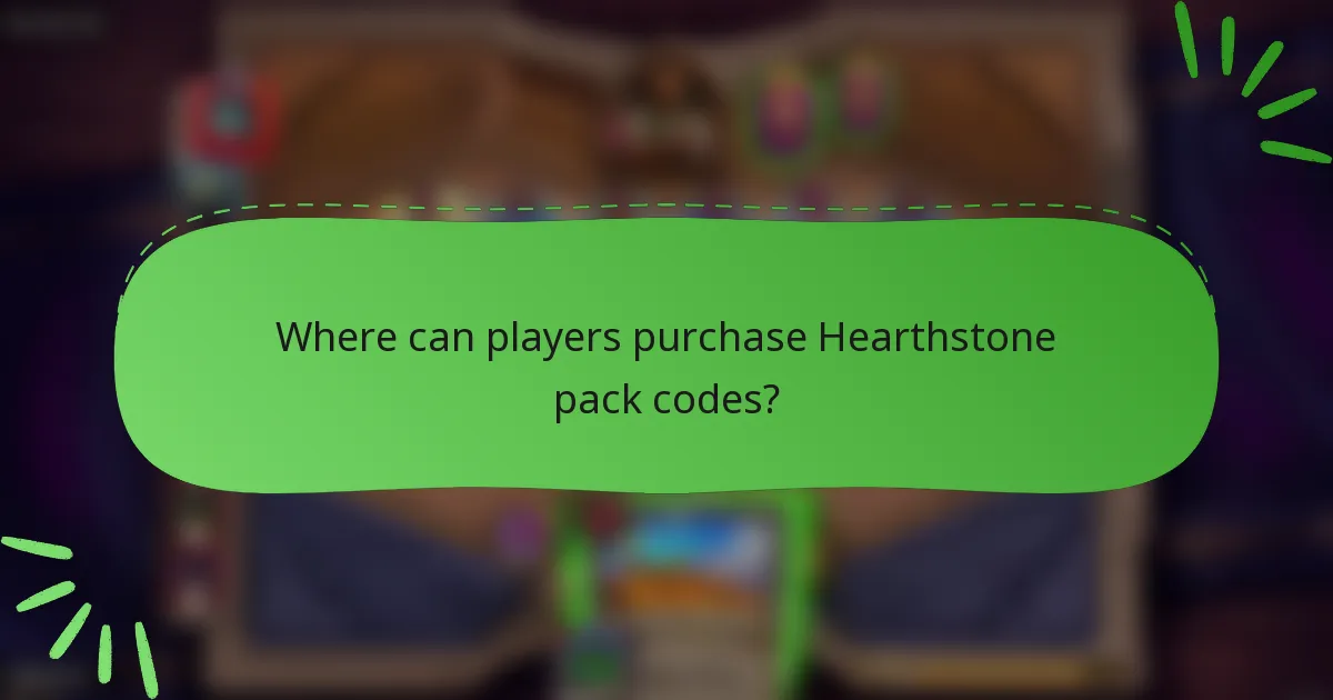 Where can players purchase Hearthstone pack codes?